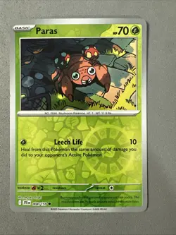 Pokemon TCG * Journey Together 004/159 Paras C REVERSE HOLO * UNG NM FRESH PK - Image 1