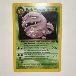 Pokemon Dark Weezing 14/82 Team Rocket Holo Rare Unlimited 60 HP Stage 1 - Image 1