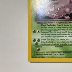 Pokemon Dark Weezing 14/82 Team Rocket Holo Rare Unlimited 60 HP Stage 1 - Image 4