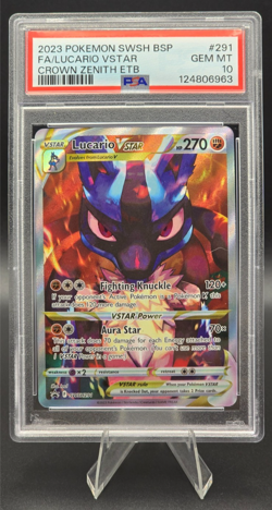 Lucario VSTAR SWSH291 -Pokemon: Crown Zenith ETB Promo - PSA 10 - English - Image 1