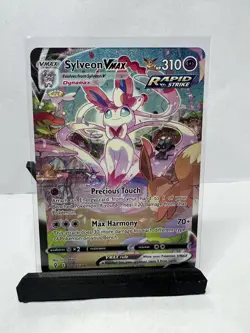 Pokemon Sylveon VMAX Rapid Strike Secret Rare 212/203 Evolving Skies 310 HP - Image 1
