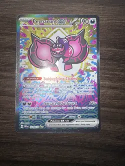 Pokemon SIR Pecharunt EX 163/131 Prismatic Evolutions Special Illustration Rare - Image 1