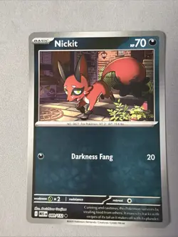 Pokemon TCG * Mega Evolution * 89/132 Nickit REVERSE HOLO COMMON * FRESH PK - Image 1