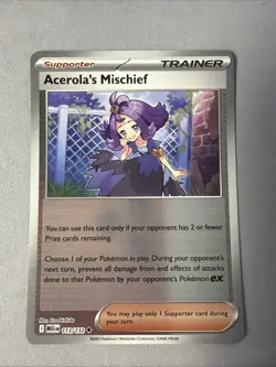 Pokemon TCG * Mega Evolution * 113/132 Acerolas Mischief REVERSE HOLO U FRESH PK - Image 1