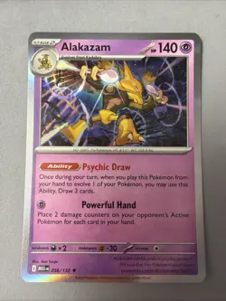 Pokemon TCG * Mega Evolution * 56/132 Alakazam HOLO RARE * FRESH PK - Image 1