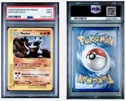 Pokemon Rhydon Skyridge Holo Rare #H27 PSA 9 Mint Swirl 🌀 ✨ - Image 3
