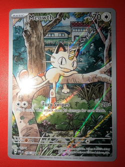Pokemon Meowth 106/094 Phantasmal Flames Illustration Rare Holo 70HP Fury Swipes - Image 1