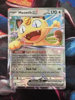 Meowth ex 062/088 Pokemon TCG Double Rare Perfect Order NM - Image 1