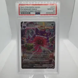 PSA 10 Gengar VMAX 271/264 Alt Art Pokemon 2021 Fusion Strike. NEW CEERT 10/25 - Image 1