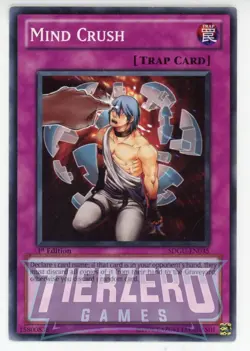 Yugioh SDGU-EN035 Mind Crush Common 1st Edition NM/LP - Image 1