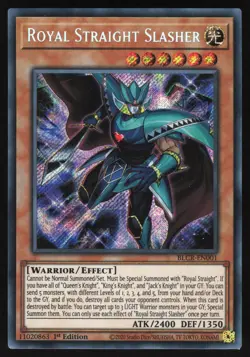 Royal Straight Slasher - BLCR-EN001 - Secret Rare - 1st Edition Yugioh - Image 1