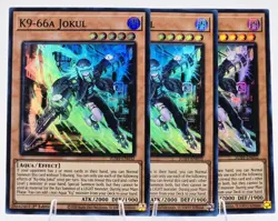 3x K9-66A Jokul - JUSH-EN032 - Super Rare - 1st Ed Yu-Gi-Oh! & 3x A Case For K9 - Image 1