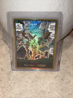 One Piece OP14 Azure Sea's Seven Egghead Gold Don Your Turn +1000 Foil Rare - Image 1