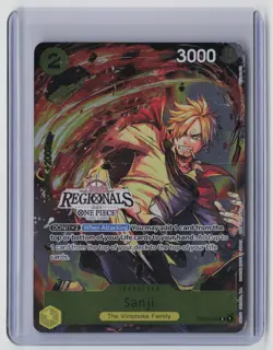One Piece Sanji Online Regional 2024 Participant Foil OP03-102 NM - Image 1