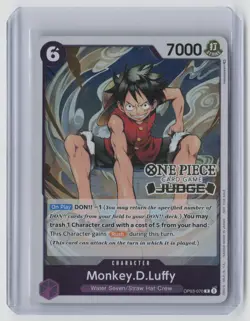 One Piece Promotion Cards Monkey.D.Luffy (Judge Pack Vol. 2) Foil OP03-070 NM - Image 1