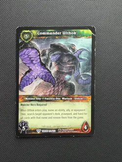 World of Warcraft WoW TCG 199/263 - Non Foil Commander Ulthok - DAMAGED - Image 1