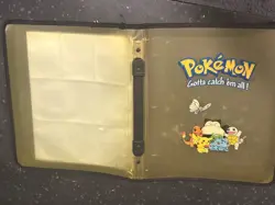 Vintage 1999 Pokemon TCG 3-Ring Card Binder “Gotta Catch Em All” Yellow RARE! - Image 2
