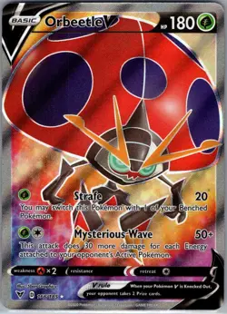 Orbeetle V (Full Art) 166/185 SWSH04: Vivid Voltage - Pokemon Card - NM - Image 1