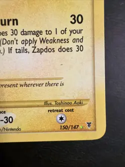 Zapdos Supreme Victors 150/147 Secret Rare Holo Pokemon Card 2009 - Image 5