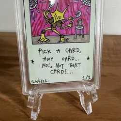 1/1 Original Hand Drawn Hocus Pocus Card Slabbed Signed Series 1 1/1 Brokemon - Image 3