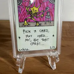 1/1 Original Hand Drawn Hocus Pocus Card Slabbed Signed Series 1 1/1 Brokemon - Image 4