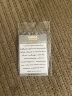 Pokemon 1999 Burger King Trading Cards 23K Gold-Plated Charizard - Image 3