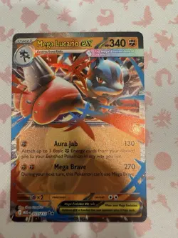 Pokemon Mega Lucario EX 77/132 Mega Evolution Double Rare Card NM Condition - Image 1