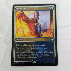 MTG Dovin's Veto War of the Spark Friday Night Magic Foil Promo Near Mint FNM - Image 1