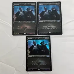 3x MTG FOIL Murder M19 Friday Night Magic FNM Promo NM Near Mint Never Played - Image 1
