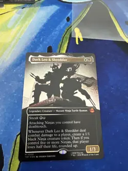 Dark Leo & Shredder (Borderless) Teenage Mutant Ninja Turtles Foil - Image 1