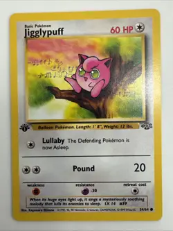1999 POKEMON JUNGLE 1ST EDITION JIGGLYPUFF #54/64 LP - Image 1