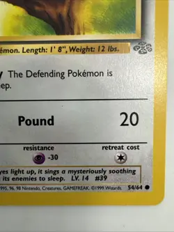 1999 POKEMON JUNGLE 1ST EDITION JIGGLYPUFF #54/64 LP - Image 5