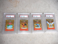 2002 POKEMON EXPEDITION BASE SET 4 CHARACTER BOOSTER PACKS FOIL PACK PSA 10 - Image 1