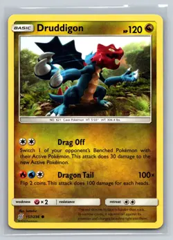 Druddigon 157/236 Unified Minds Dragon Basic Common Pokemon TCG 2019 Collectible - Image 1