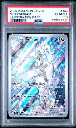 N's Reshiram 167/159 Illustration Rare Jtg En-journey Together Pokemon PSA 10 - Image 1