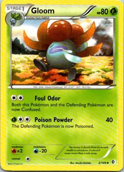 Gloom 2/149 Pokemon B&W Boundaries Crossed Near Mint - Image 1