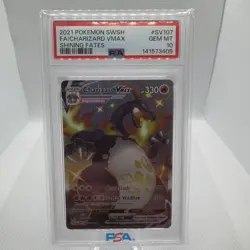 2021 POKEMON SWORD & SHIELD SHINING FATES #SV107 FULL ART/CHARIZARD VMAX PSA 10 - Image 1