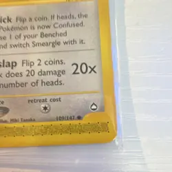 Pokemon Smeargle 109/147 Aquapolis Common Regular Basic 60 HP Miki Tanaka - Image 4