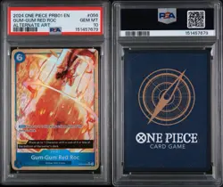 PSA 10 Gum-Gum Red Roc PRB01 Alternate Art OP04-056 One Piece (Gem Mint 10) - Image 4
