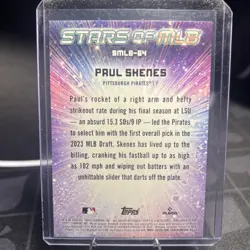 2024 Topps Update Paul Skenes Rookie Stars of MLB Pittsburgh Pirates Holofoil RC - Image 2