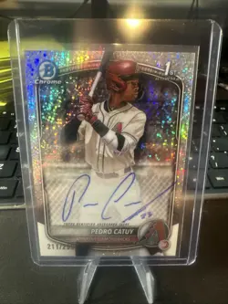 2025 Bowman Chrome, Pedro Catuy #CPA-PC Speckle Refractor /299 (AU, RC) - Image 1