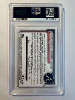 2024 Bowman Draft Nick Montgomery Chrome-Gold Refractor #10/50 PSA 10 GEM MT - Image 2