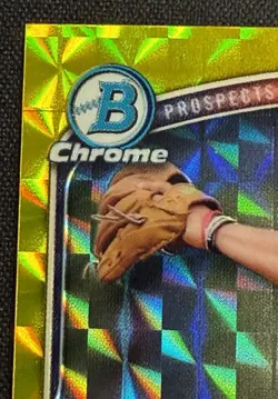 2025 Bowman Draft - Chrome JJ Wetherholt #BDC-145 Yellow Geometric Refractor /75 - Image 2
