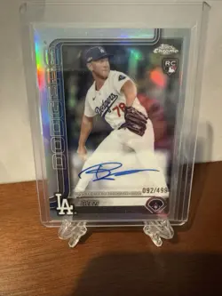 2025 Topps Chrome - Rookie Autographs Ben Casparius #RA-BCA Refractor /499 - Image 1