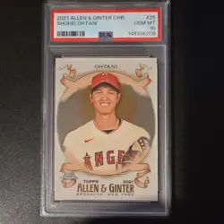 Topps 2021 Allen & Ginter Chrome Shohei Ohtani #25 Angels PSA 10 Baseball Card - Image 1