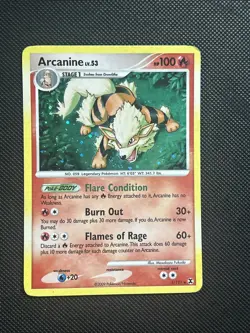 2009 Arcanine Lv. 53 1/111 Platinum Rising Rivals HOLO Pokemon TCG LP - Image 1