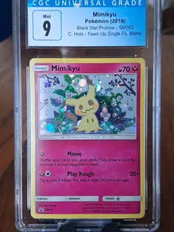 MIMIKYU SM163 / MINT 9 / CGC POKEMON 2019 / BLACK STAR PROMO/ TEAM UP HOLO - Image 2