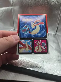 Pokemon Japanese Soda Gum Sticker Sheet — Milotic / Hisuian Growlithe / Leafeon - Image 2