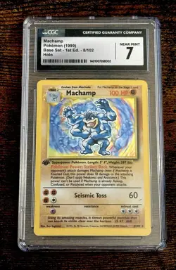 Pokemon TCG Machamp Base Set 8/102 Holo Unlimited Holo Rare - Image 1