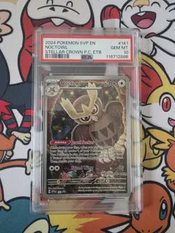 Noctowl SVP 141 Pokemon Center Stamped Promo Stellar Crown Card PSA 10 - Image 1
